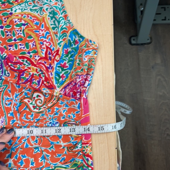 Ralph Lauren Multi Color Midi Stretchy Dress Size M - Picture 8 of 9